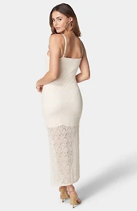 Bebe Women's V-Neck Maxi Lace Dress