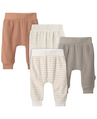 Gerber Baby Neutral Fleece Pants, 4-Pack