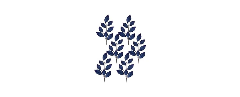 Set of 6 Faux Leaf Sprays – Realistic Greenery Picks for Diy Crafts, Bouquets, and Home Decor