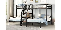 Streamdale Triple Bunk Bed w/ Staircase & Storage
