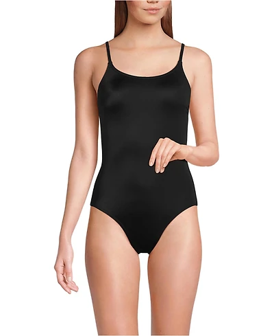 Lands' End Women's Tugless Thin Strap One Piece Swimsuit