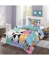 MarCielo Kids Girls Quilt Set Bedspread Coverlet Set WX202 Twin