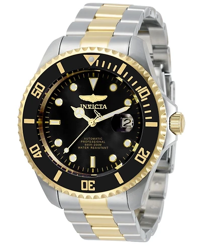 Invicta Men's Pro Diver Automatic 3 Hand Black Dial Stainless Steel Bracelet Watch