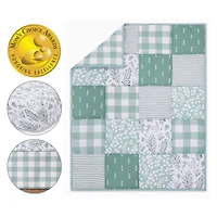 The Peanutshell Nursery Crib Bedding Set for Baby Girls and Boys, Sage, 3 Pieces