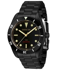 Invicta Mens Pro Diver Automatic 3 Hand Black Dial Stainless Steel Bracelet Watch