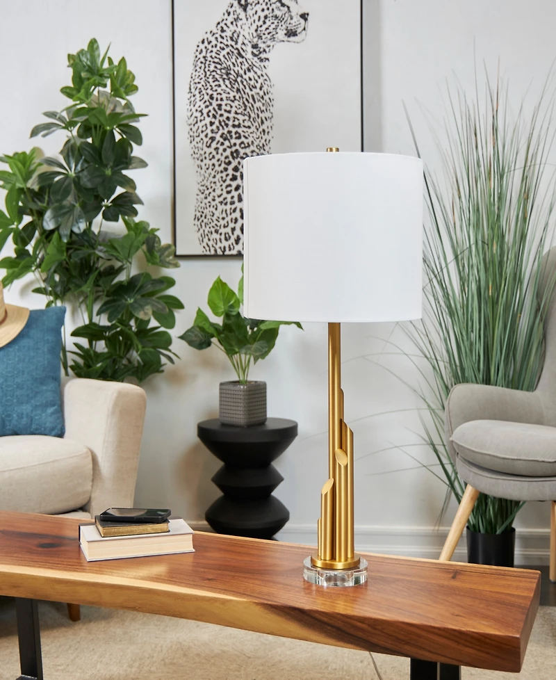 Rosemary Lane 28" Metal Abstract Tiered Pillar Accent Lamp