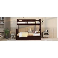 Streamdale Twin-Over-Full Bunk Bed With Ladders And Two Storage Drawers