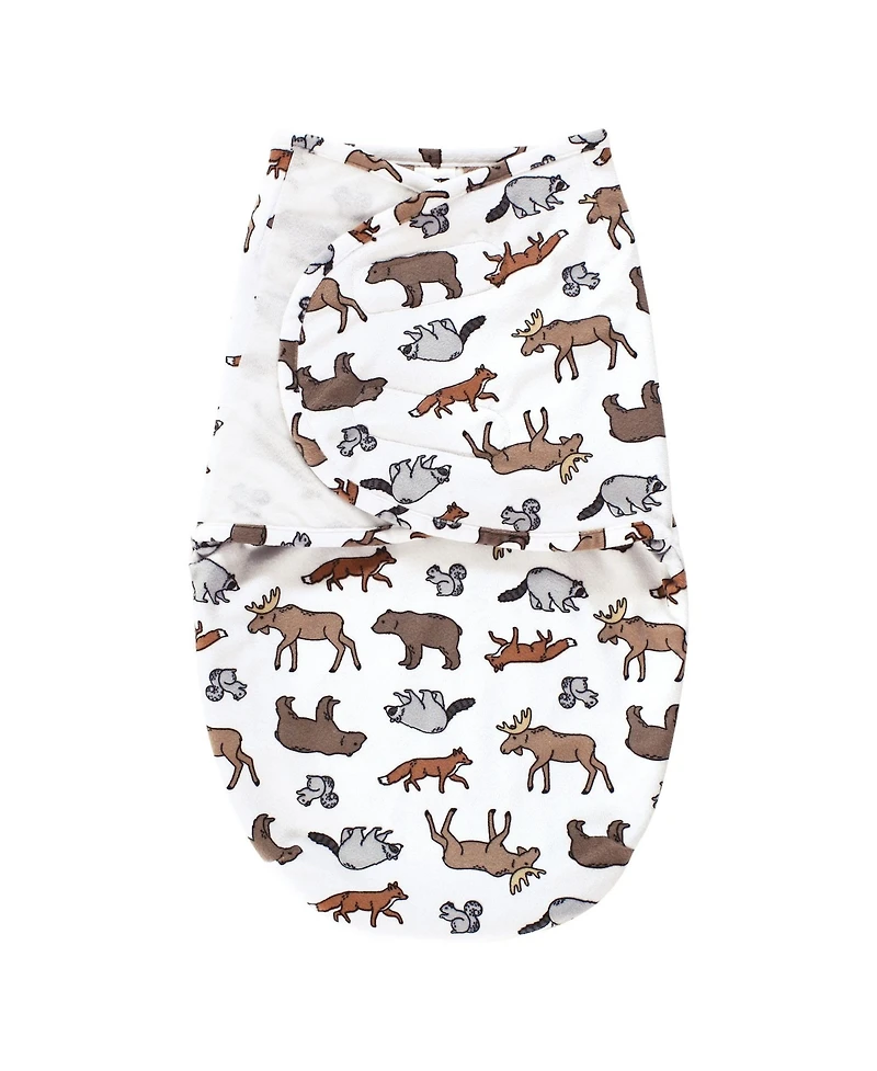 Hudson Baby Boys Ultra-Soft Faux Fur Snuggle Swaddler