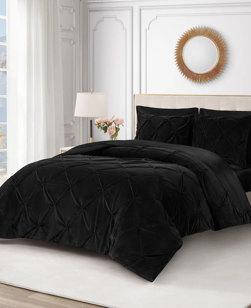Juicy Couture Kiss Pleat Plush 3-Pc. Comforter Set, Full/Queen