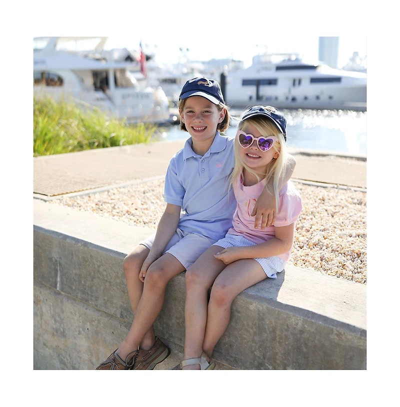 Bits & Bows Boys Boys Dog Baseball Hat in Navy