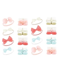 Hudson Baby Infant Girl 16Pc Headband and Socks