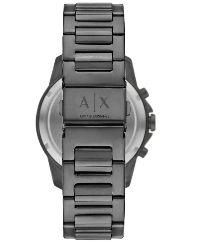 A|X Armani Exchange Men's Quartz Chronograph Gunmetal Stainless Steel 44MM