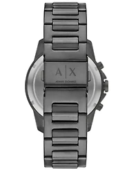 A|X Armani Exchange Men's Quartz Chronograph Gunmetal Stainless Steel 44MM