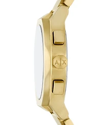 A|X Armani Exchange Men's Sync Quartz Chronograph Gold Stainless Steel Watch 42MM