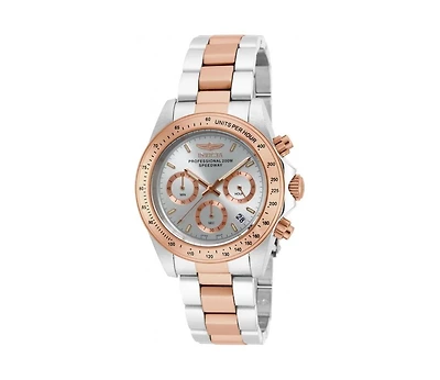 Invicta Men's Speedway Quartz Chronograph Silver Dial Stainless Steel Bracelet Watch