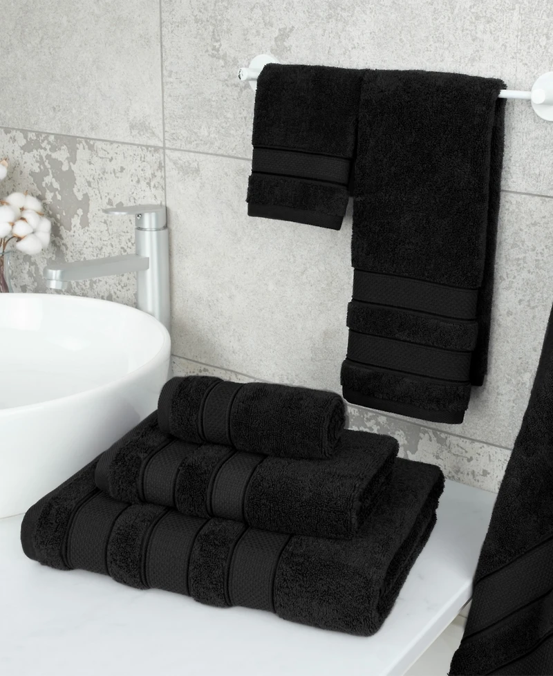 American Soft Linen Salem Premium 100% Turkish Cotton 6 Piece Bath Towel Set