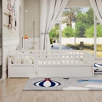 Streamdale Montessori Floor Bed with Safety Barrier
