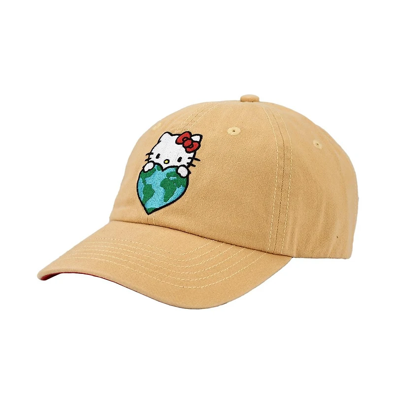 Hello Kitty Embroidered Canvas Cotton Twill Dad Hat