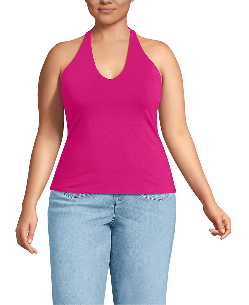 Lands' End Plus Slender Halter Top