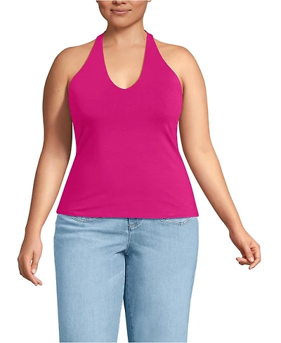 Lands' End Plus Slender Halter Top