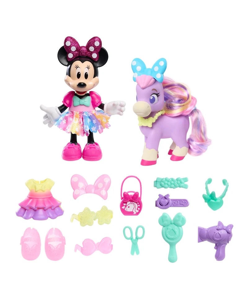 Disney Junior Minnie Mouse Groom Glam Pony Set