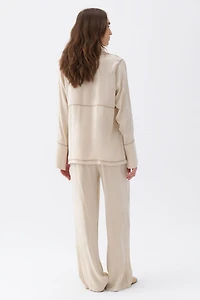 Nocturne Women's Contrast Topstitched Shirt