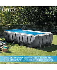 Intex Heavy Duty Aluminum Solar Above Ground Pool Cover Reel, Cover Not Included