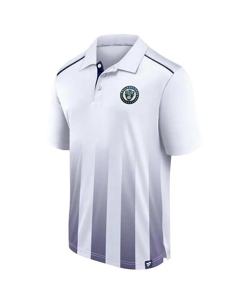 Fanatics Men's White Philadelphia Union Line Up Fade Polo