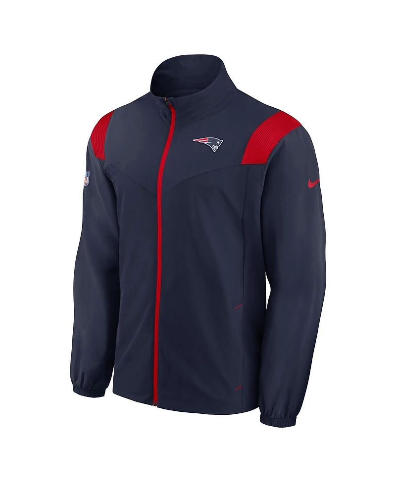 Nike Men's Navy New England Patriots Sideline Woven Logo Full-Zip Jacket