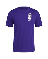 Adidas Men's Purple Washington Huskies Reverse Retro Baseball 2 Hit T-Shirt
