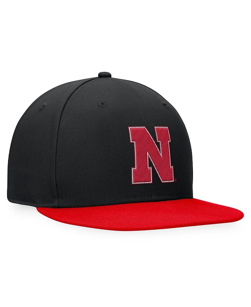 Top of the World Men's Black Nebraska Huskers Fitted Hat