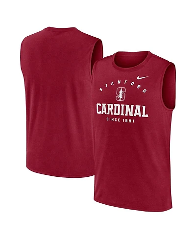 Nike Men's Cardinal Stanford Primetime Legend Lock Up Performance Muscle Tank Top