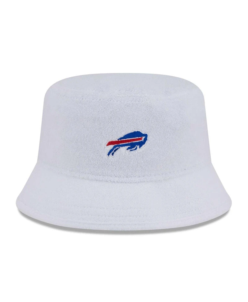 New Era Men's White Buffalo Bills Court Sport Terry Bucket Hat
