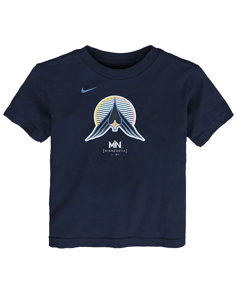 Nike Toddler Navy Minnesota Twins 2024 City Connect Large Logo T-Shirt
