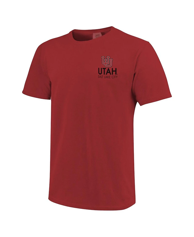 Image One Men's and Women's Red Utah Utes Scenic Comfort Colors T-Shirt