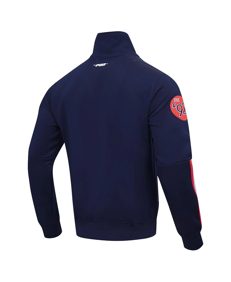 Pro Standard Men's Navy St. Louis Cardinals Fast Lane Full-Zip Track Jacket
