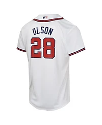 Nike Big Boys and Girls Matt Olson White Atlanta Braves Home Game Player Jersey