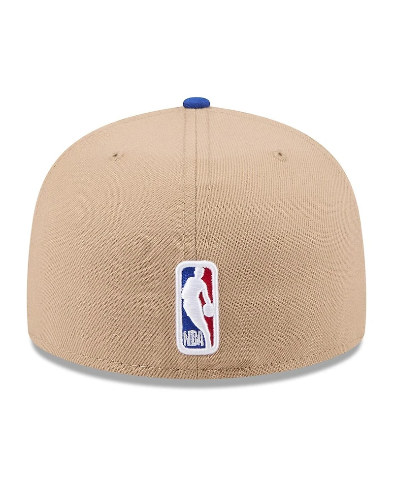 New Era Men's Tan/Royal Philadelphia 76ers 2024 Nba Draft 59FIFTY Fitted Hat