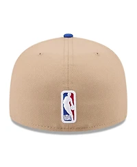 New Era Men's Tan/Royal Philadelphia 76ers 2024 Nba Draft 59FIFTY Fitted Hat