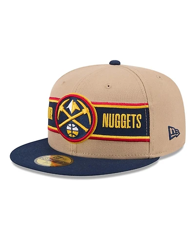 New Era Men's Tan/Navy Denver Nuggets 2024 Nba Draft 59FIFTY Fitted Hat
