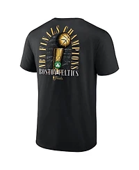 Fanatics Men's Black Boston Celtics 2024 Nba Finals Champions Big Tall Fade Away Jumper Roster Signature T-Shirt