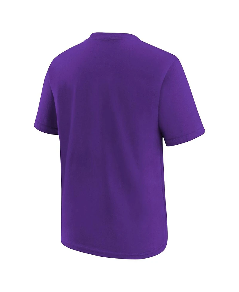 Nike Big Boys and Girls Purple Los Angeles Sparks Essential Logo T-Shirt