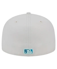 New Era Men's White Chicago Sox Stone Mist 59FIFTY Fitted Hat