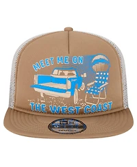 New Era Men's Tan Los Angeles Chargers Meet Me 9FIFTY Snapback Hat