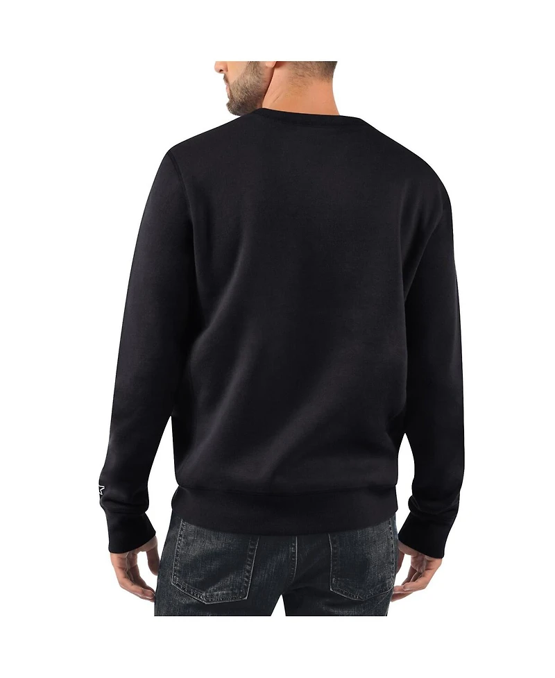 Starter Men's Black New York Giants 1925 Collection Long Sleeve Pullover Sweatshirt