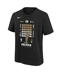 Nike Big Boys and Girls Black Boston Celtics 2024 Nba Finals Champions Expressive T-Shirt