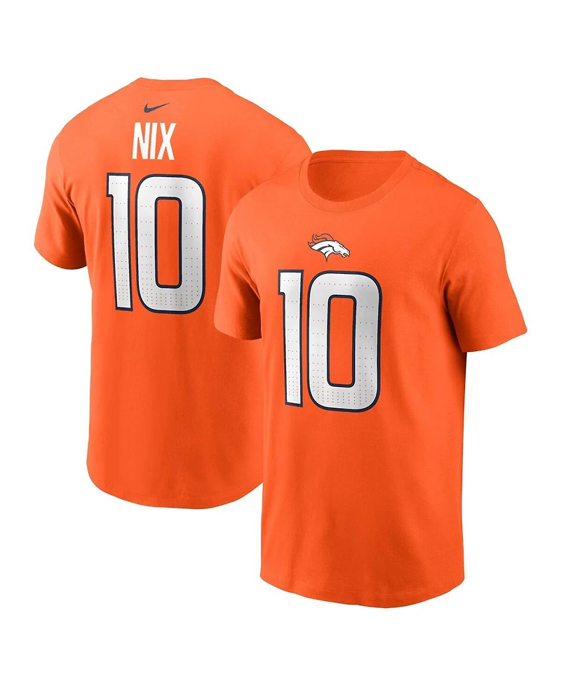 Nike Big Boys and Girls Bo Nix Orange Denver Broncos 2024 Nfl Draft Name Number T-Shirt