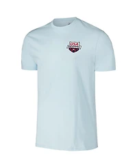 Flomotion Men's and Women's Light Blue Usa Swimming Swim Meet T-Shirt