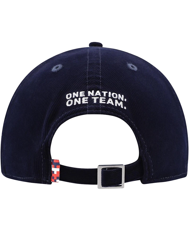 Fan Ink Men's and Women's Navy Usmnt Snow Beach Corduroy Adjustable Hat