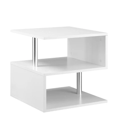Homcom 20" Chic Designer S-Shaped Multi-Level Accent End Table Shelf,